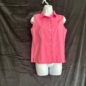 REVUE pink sleeveless stretch top size 10